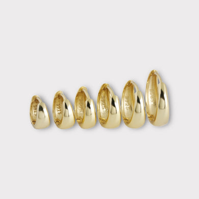 gold vermeil / 18K Gold Vermeil Hoop Earrings • Chunky Hoop Earrings • Sterling Silver Hoop Earring • S925 Chunky Hoops • Chunky Earrings