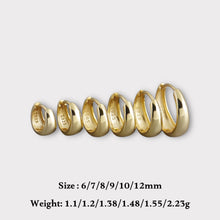Load image into Gallery viewer, gold vermeil / 18K Gold Vermeil Hoop Earrings • Chunky Hoop Earrings • Sterling Silver Hoop Earring • S925 Chunky Hoops • Chunky Earrings
