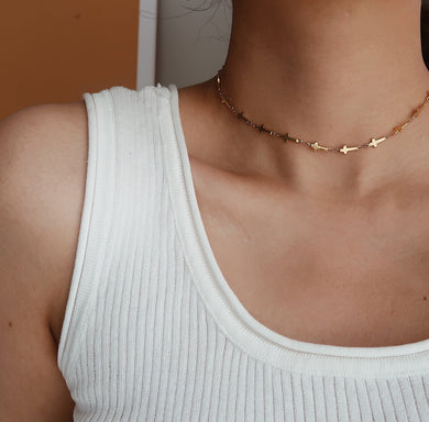 necklaces lover / 18K Gold Cross Necklace • Cross Necklace • Statement Necklace • Gold Cross • Minimalist Necklace • Gift for Her
