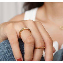 Load image into Gallery viewer, ring / Titanium Ring •  Dome Band Ring • Titanium Ring • Simple Titanium Ring • Stackable Titanium Ring • Minimal Ring • Ring for Women
