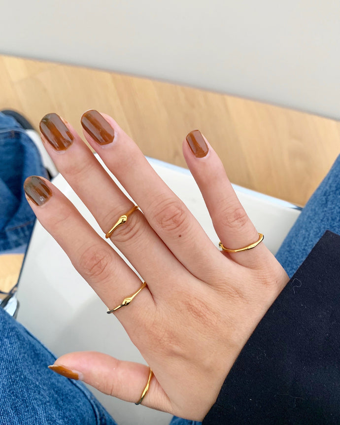 ring / 18K Gold Ring • Statement Ring • Gold Statement Ring • Tiny Ball Ring • Simple Ring • Stackable Gold Ring • Minimal Ring