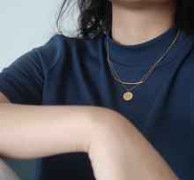 Load image into Gallery viewer, necklace / 18K Gold Two Layer Necklace • Layered Necklace Set • Layered Chain Necklace • Chain Necklace Set • Gold Link Necklace Set

