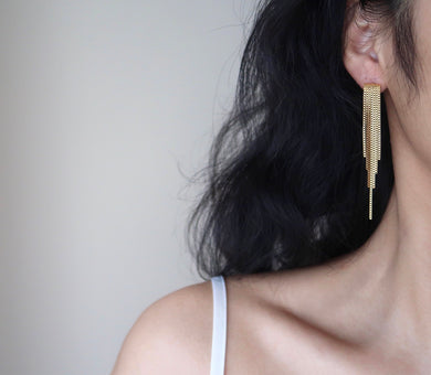 earrings / 18K Gold Filled Tassel Earring • Statement Earrings • Tassel Earrings • Gold Earrings • Gift for Her • Dainty Earrings