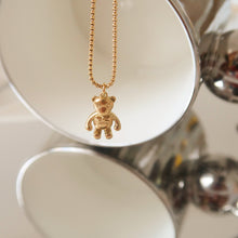 Load image into Gallery viewer, necklaces lover / 18K Gold Pendant Necklace • Gold Bear Necklace • Gold Poodle Necklace • Poodle / Bear Pendant Necklace • Gift for Her
