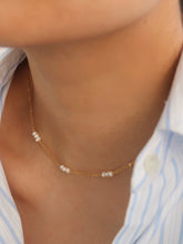 Load image into Gallery viewer, necklace / Freshwater Pearl Necklace • Pearl Necklace • 18K Gold Necklace • Pearl Statement Necklace • Pearl Layering Necklace
